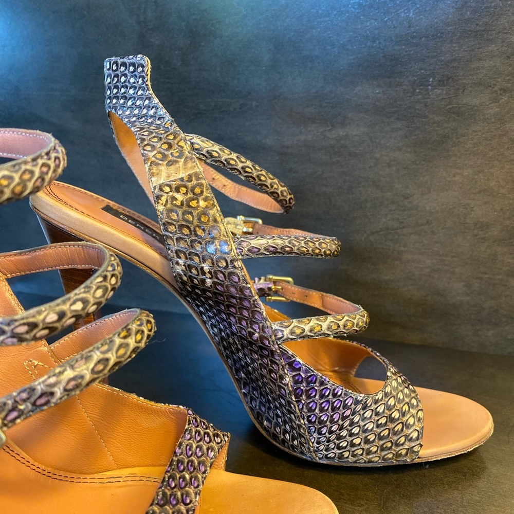 Derek Lam Multi Color Snakeskin Heel 8.5